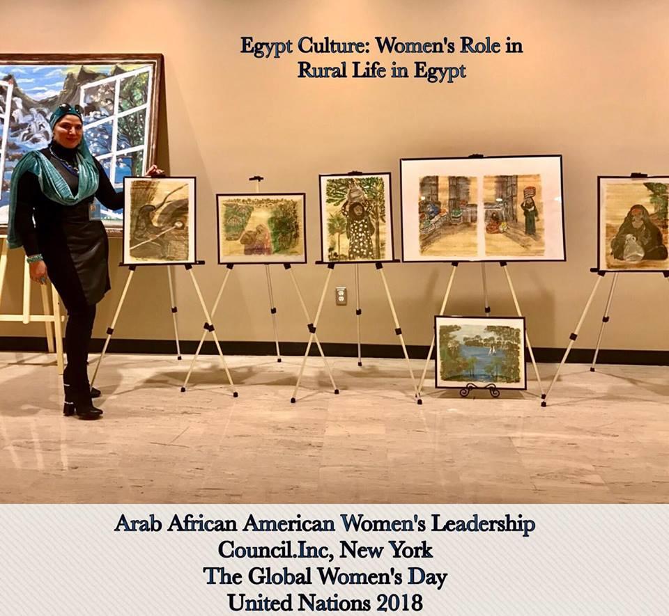  بالصور.. مصر تشارك في معرض لوحات للمرأة بالأمم المتحدة