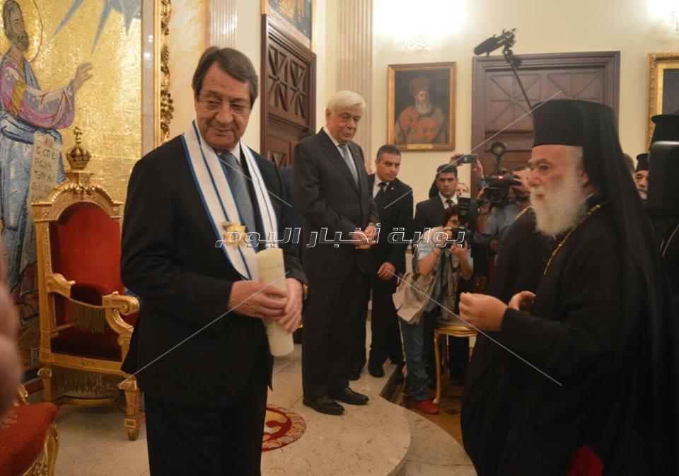 وزيرة الهجرة ترافق رئيسي اليونان وقبرص في زيارتهم للكنيسة اليونانية بالإسكندرية