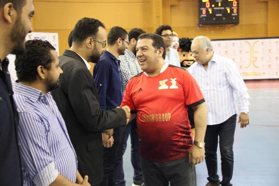 أشرف زكي ومحمد فاروق يشاركان في افتتاح دورة فالكون باستاد القاهرة 