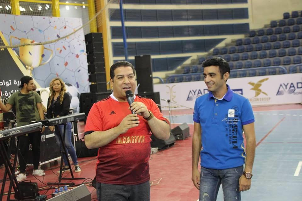 أشرف زكي ومحمد فاروق يشاركان في افتتاح دورة فالكون باستاد القاهرة 