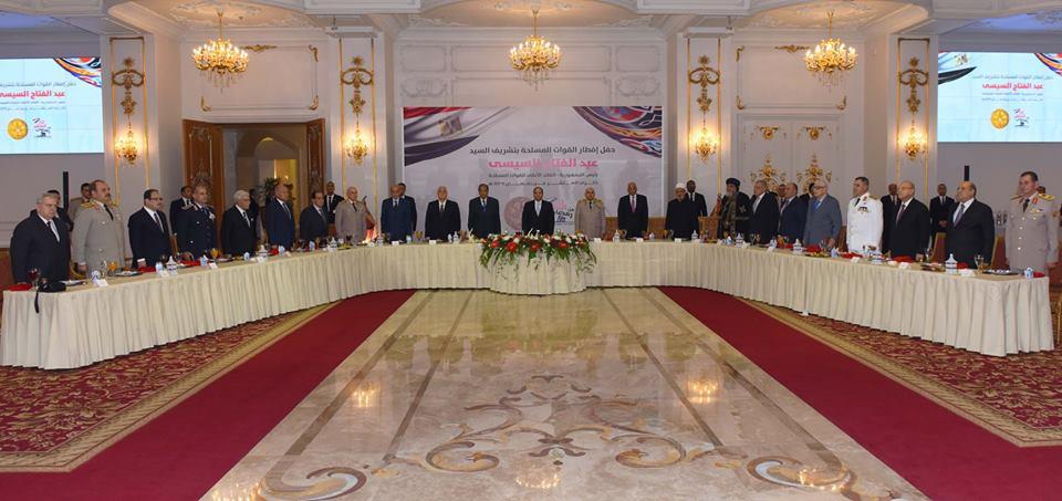  الرئيس السيسي يشارك في حفل إفطار القوات المسلحة بمناسبة ذكرى العاشر من رمضان
