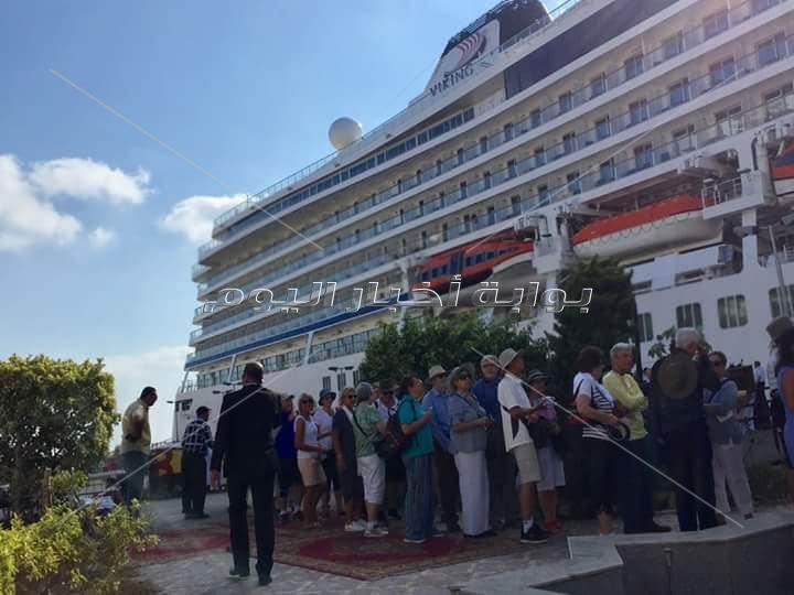 ميناء بورسعيد السياحي يستقبل السفينة السياحية العالمية VIKING ORION