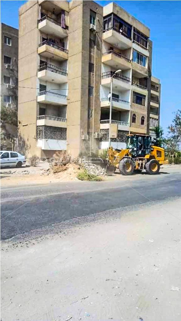 حي الهرم صيانة طرق وإنارة شوارع ونظافة عامة وإزالة لغرز الشاي