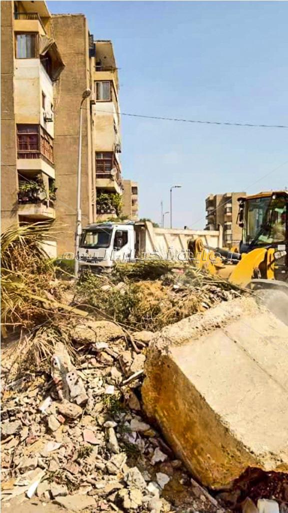 حي الهرم صيانة طرق وإنارة شوارع ونظافة عامة وإزالة لغرز الشاي
