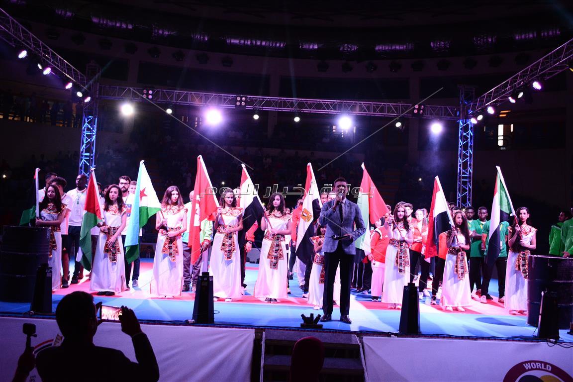 نجوم الشباب في حفل افتتاح البطولة العربية للكارتيه
