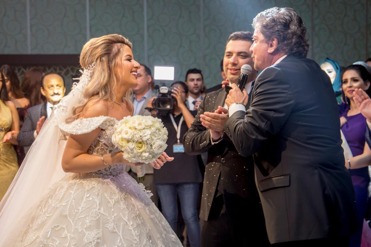وليد توفيق يتألق في زفاف باسل فطراوي وياسمينا جانودي