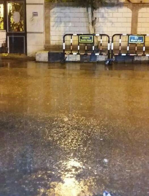 أمطار غزيرة في دمياط 