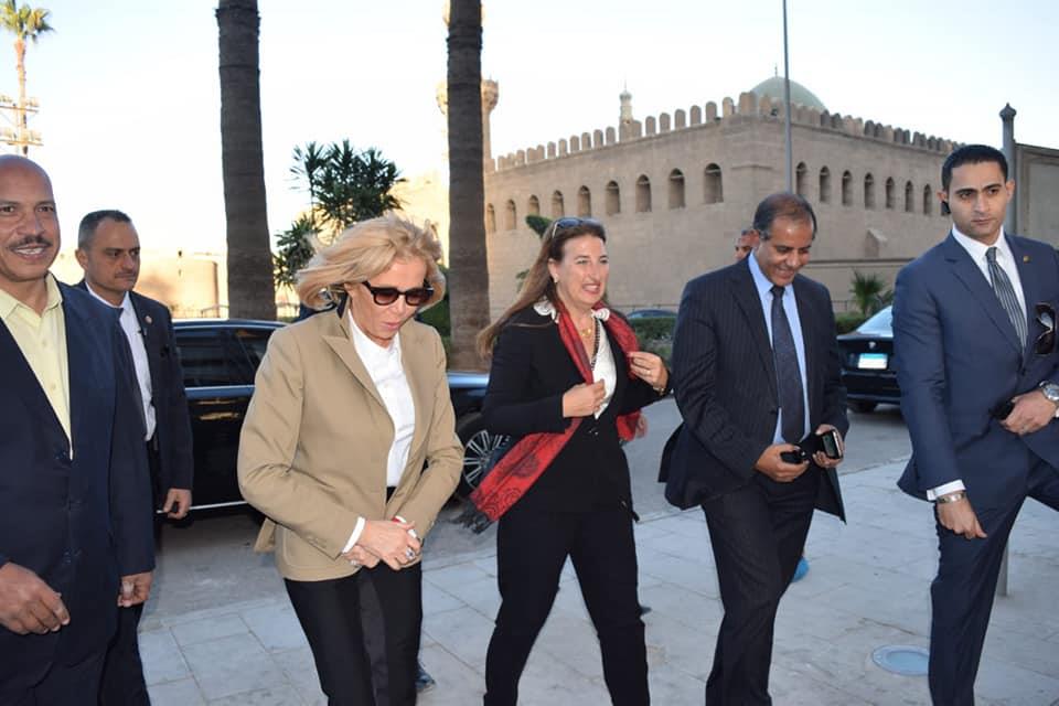 زيارة قرينة الرئيس الفرنسي لجامع محمد علي بالقلعة