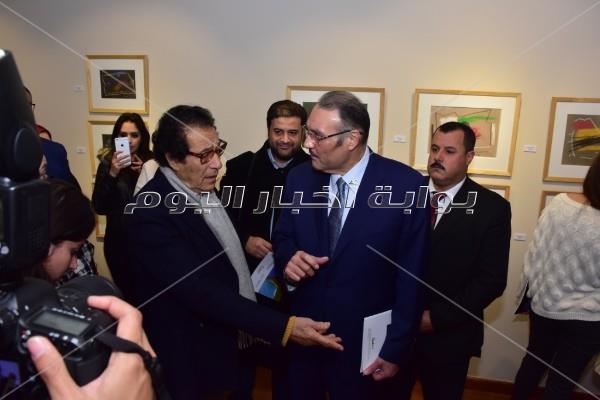 الفقي وشنودة وخالد جلال يحتفلون بافتتاح معرض فاروق حسني