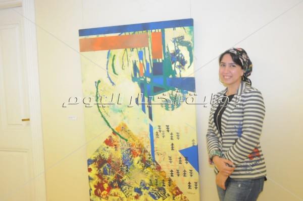أشرف رضا يفتتح معرض الدكتورة ابتسام الجيزاوي