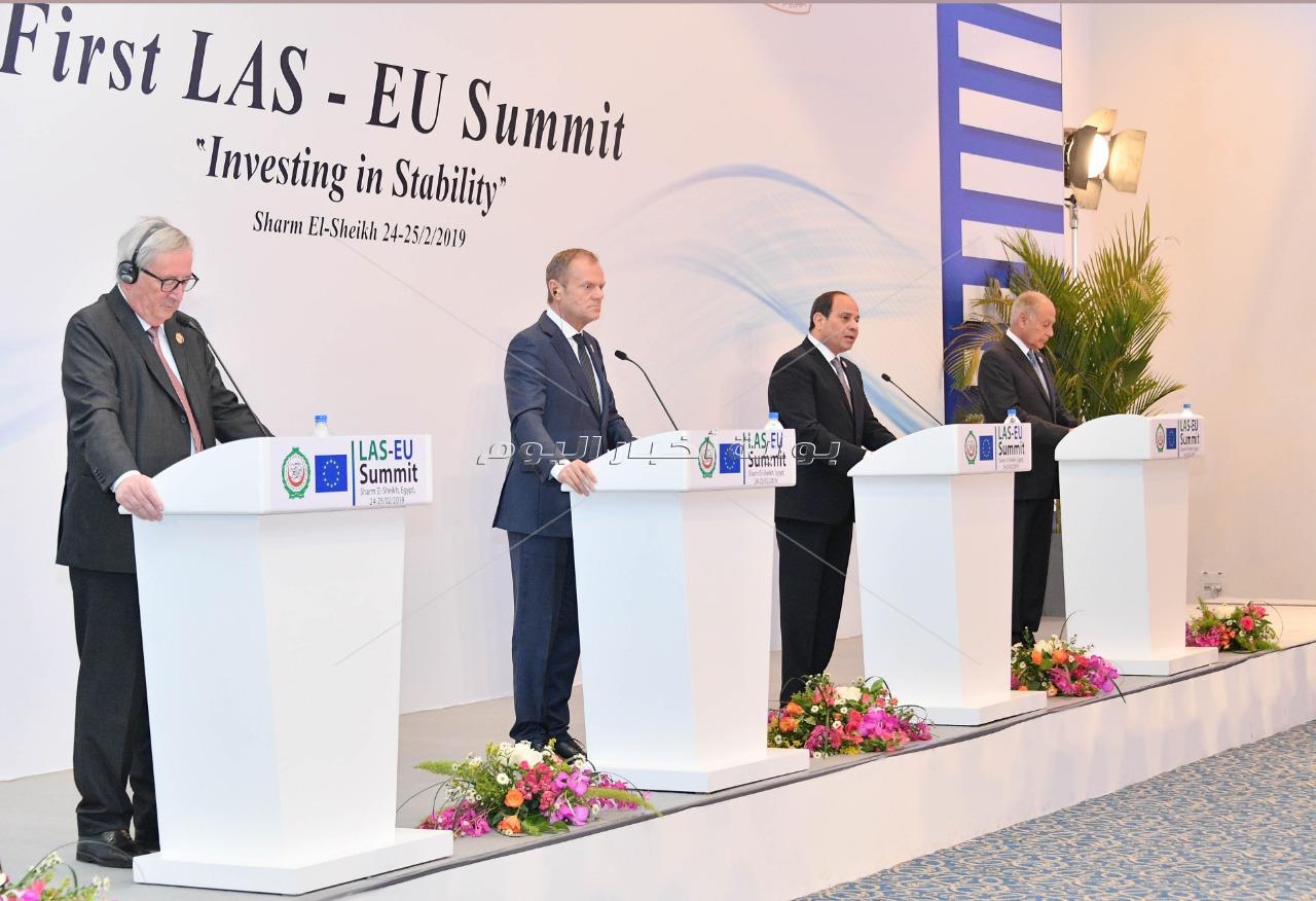الرئيس يترأس أعمال اليوم الثاني من القمة العربية الأوروبية