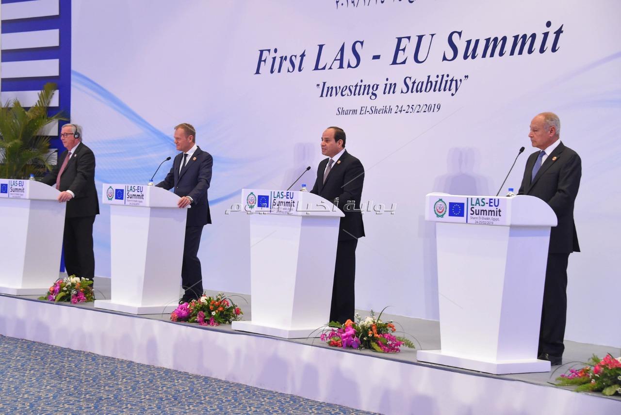 الرئيس يترأس أعمال اليوم الثاني من القمة العربية الأوروبية