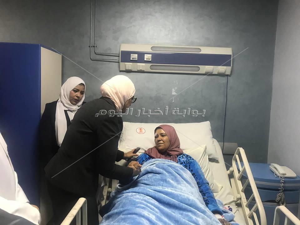 وزيرة الصحة تطمئن على مصابي حريق محطة مصر