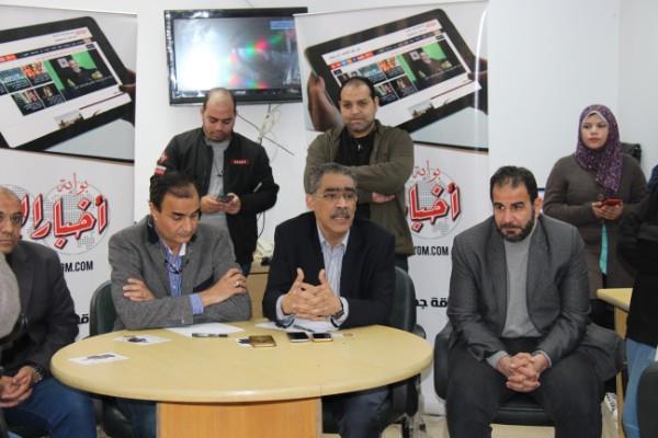 ضياء رشوان خلال لقاءه بصحفيي بوابة أخبار اليوم