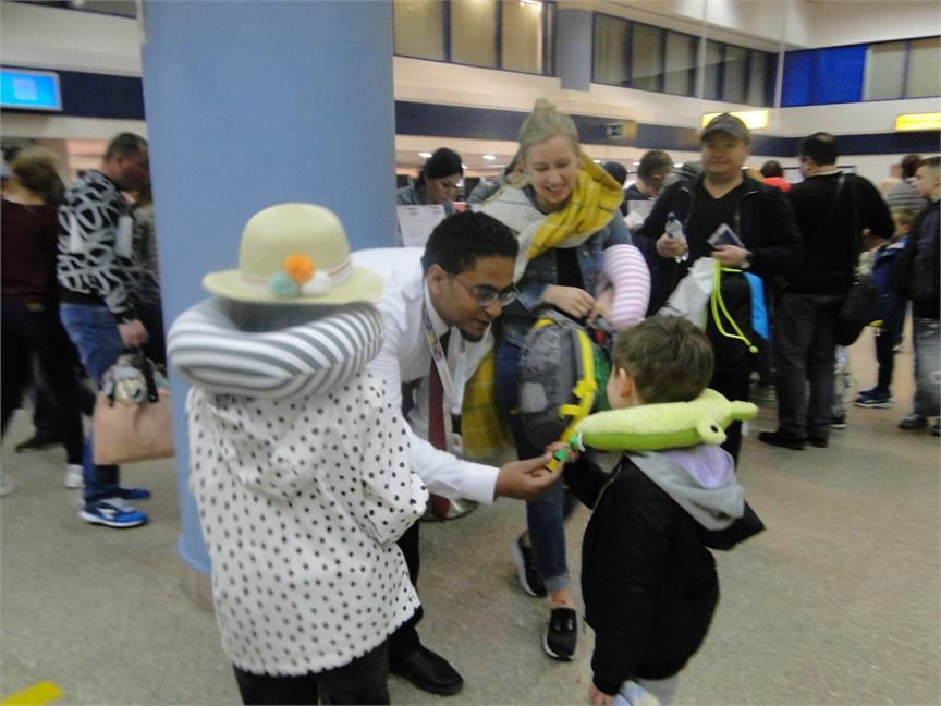  مطار مرسي علم يحتفل بخط طيران جديد من اوكرانيا