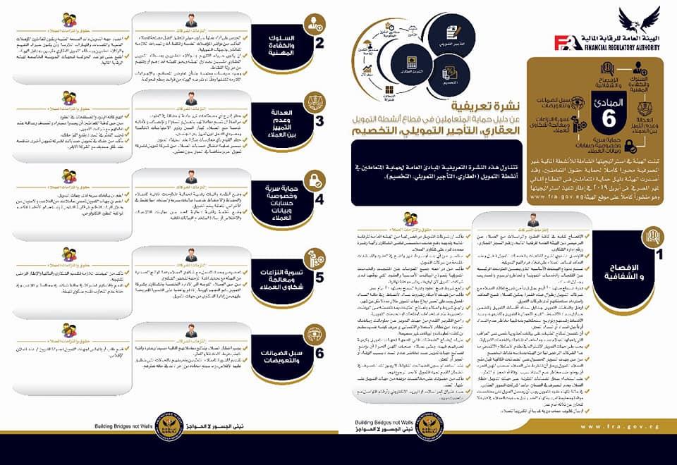 الرقابة المالية تصدر أول دليل تفصيلي لحماية المتعاملين في الأنشطة المالية غير المصرفية في مصر