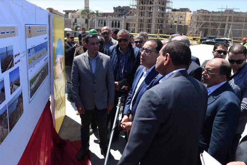 رئيس الوزراء د. مصطفى مدبولى يتفقد مشروع إنشاء ميناء الصيد برشيد