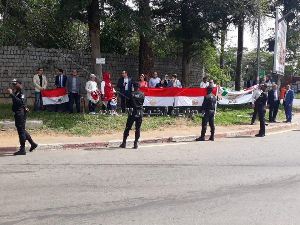 الجالية المصرية تستقبل الرئيس السيسي في كوت ديفوار