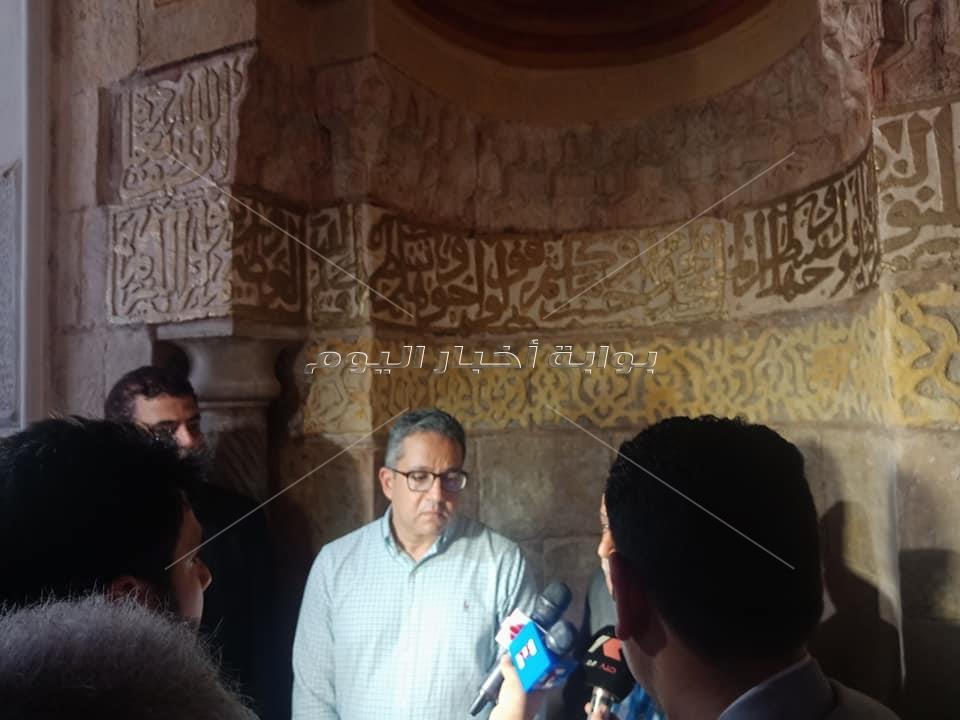 وزيرا الآثار والاوقاف ومحافظ الفيوم يفتتحون مسجد قايتباي الأثري