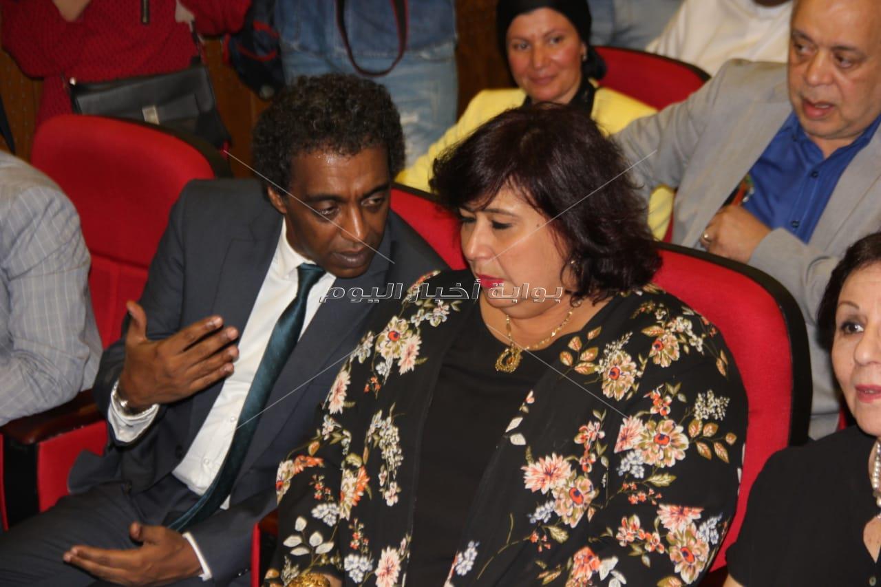 أشرف زكي ولبلبة في افتتاح قصر ثقافة السينما بعد تجديده