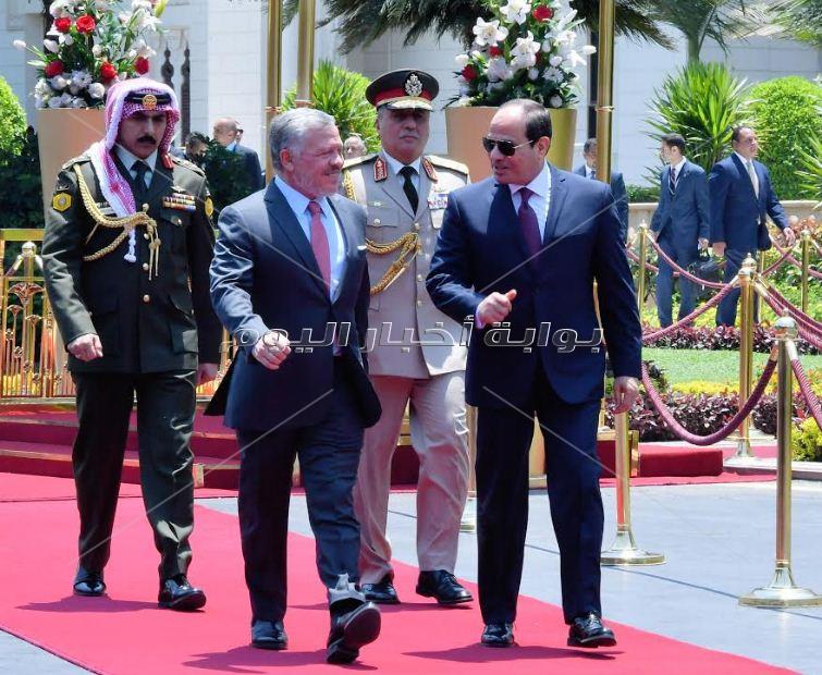 قمة مصرية أردنية بين الرئيس والملك عبدالله بقصر الاتحادية