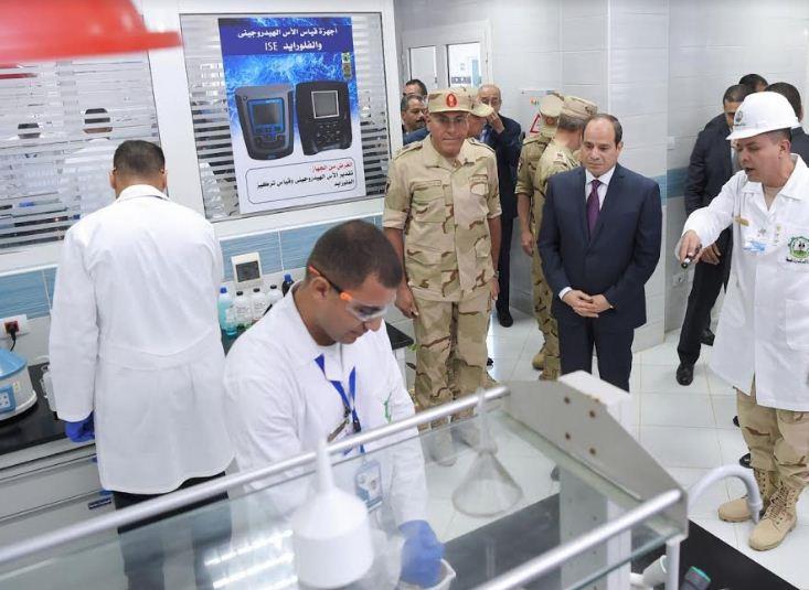 صور افتتاح الرئيس لمجمع الأسمدة الفوسفاتية بالمنطقة الصناعية في العين السخنة
