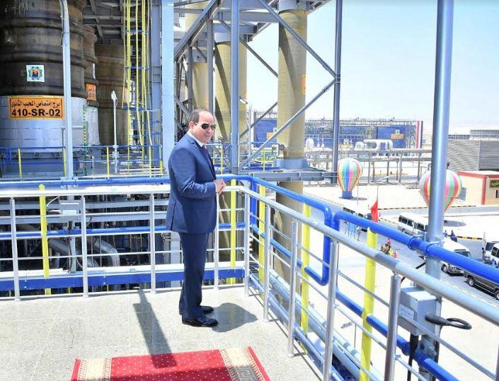 صور افتتاح الرئيس لمجمع الأسمدة الفوسفاتية بالمنطقة الصناعية في العين السخنة