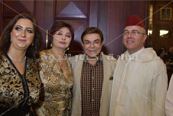 عمرو موسى وسمير صبري ونبيلة عبيد في احتفال سفارة المغرب بالعيد الوطني