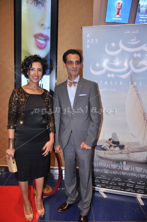 فردوس عبد الحميد وعمرو عبد الجليل في العرض الخاص لفيلم «بين بحرين»