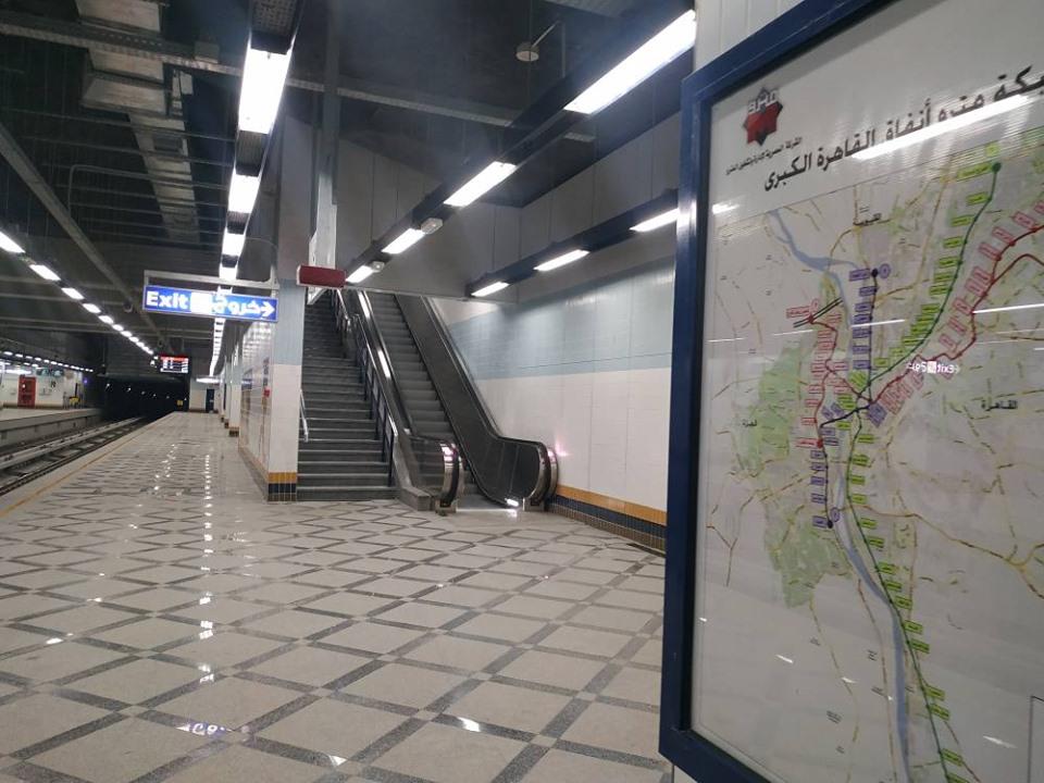 بالصور.. مرور أول قطار مترو بمحطة هليوبولس بالخط الثالث