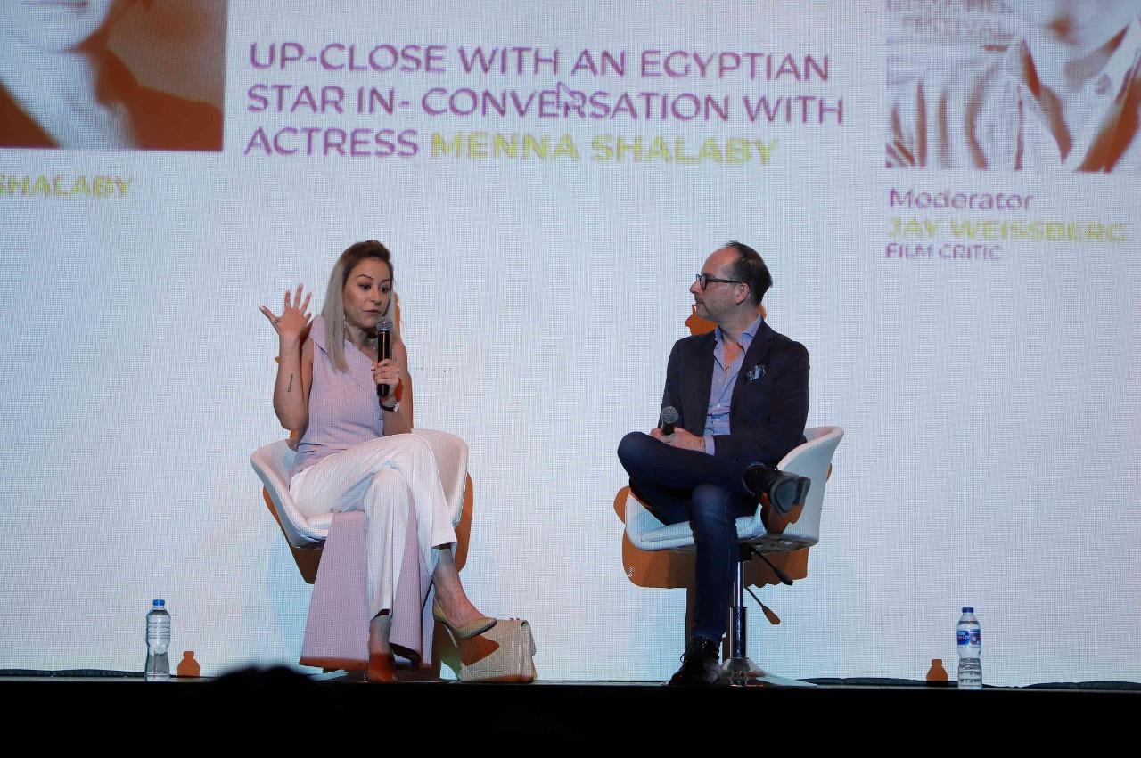 ندوة منة شلبي ضمن فعاليات مهرجان القاهرة السينمائي