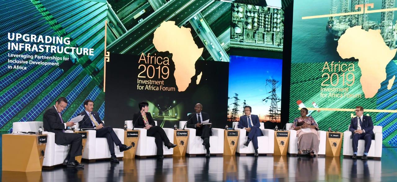 تفاصيل جلسة الشراكات الدولية والإقليمية لتطوير البنية الأساسية بمؤتمر إفريقيا 2019