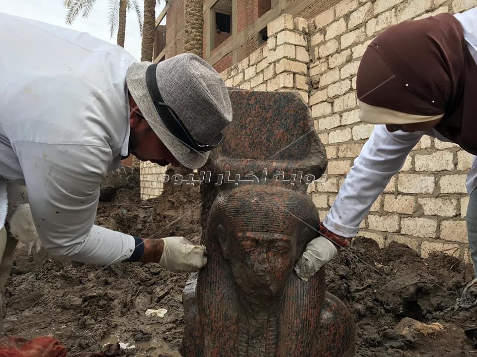  كشف أثري جديد لتمثال ملكي نادر بميت رهينة