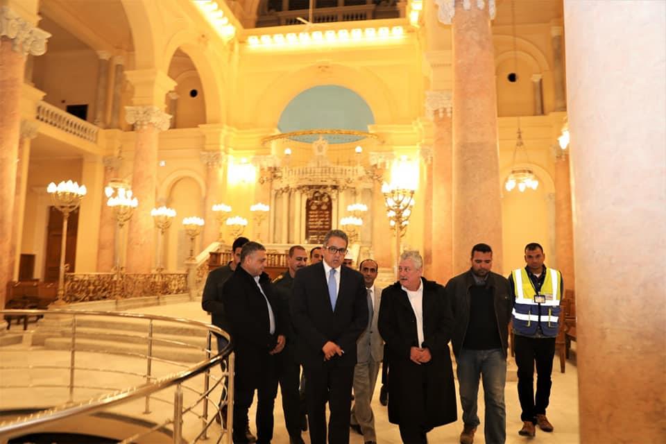 بالصور... جولة وزير الاثار بالمعبد اليهودي و عدد من المتاحف الاثرية بمدينة الإسكندرية