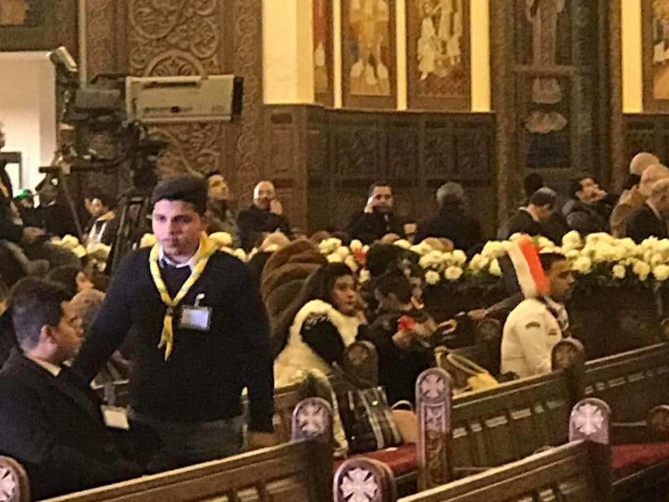 اعلام مصر تزين كاتدرائية ميلاد المسيح