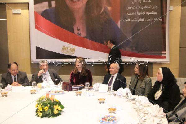 تكريم غادة والي من منظمات المجتمع المدني بحضور عدد كبير من الوزراء ومشاهير الفن والأعلام