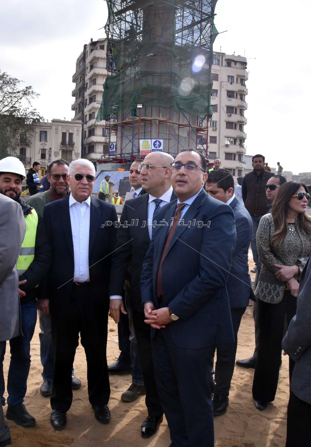 رئيس الوزراء يتفقد ميدان التحرير_ تصوير: أشرف شحاتة‎