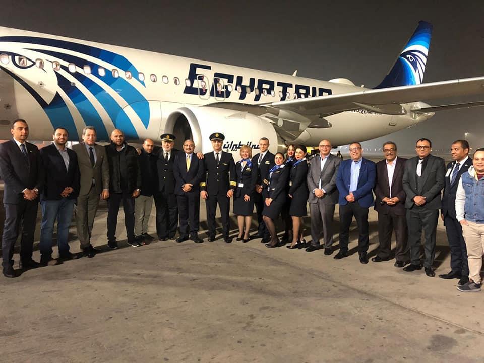 مصرللطيران تتسلم الطائرة الثانية الجديدة من طراز الإيرباص A320 neo بمطار القاهرة