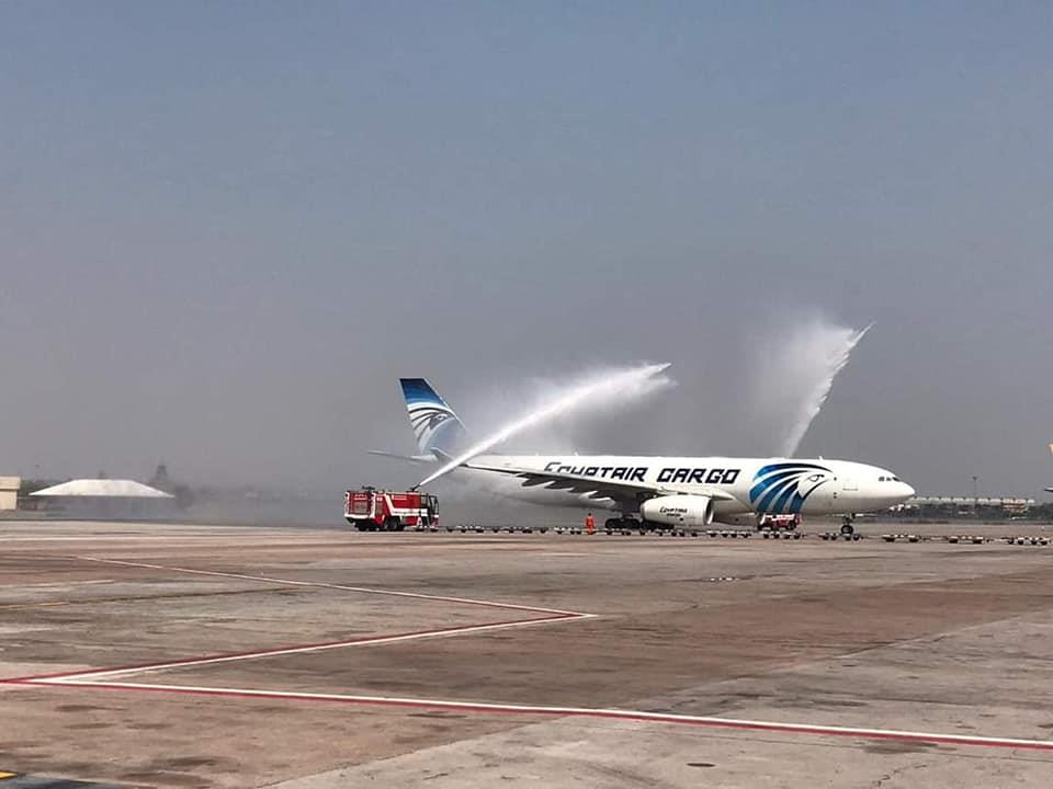 صور مطار بانكوك يحتفل باستقبال أول رحلة بضائع لشركة مصر للطيران للشحن الجوي