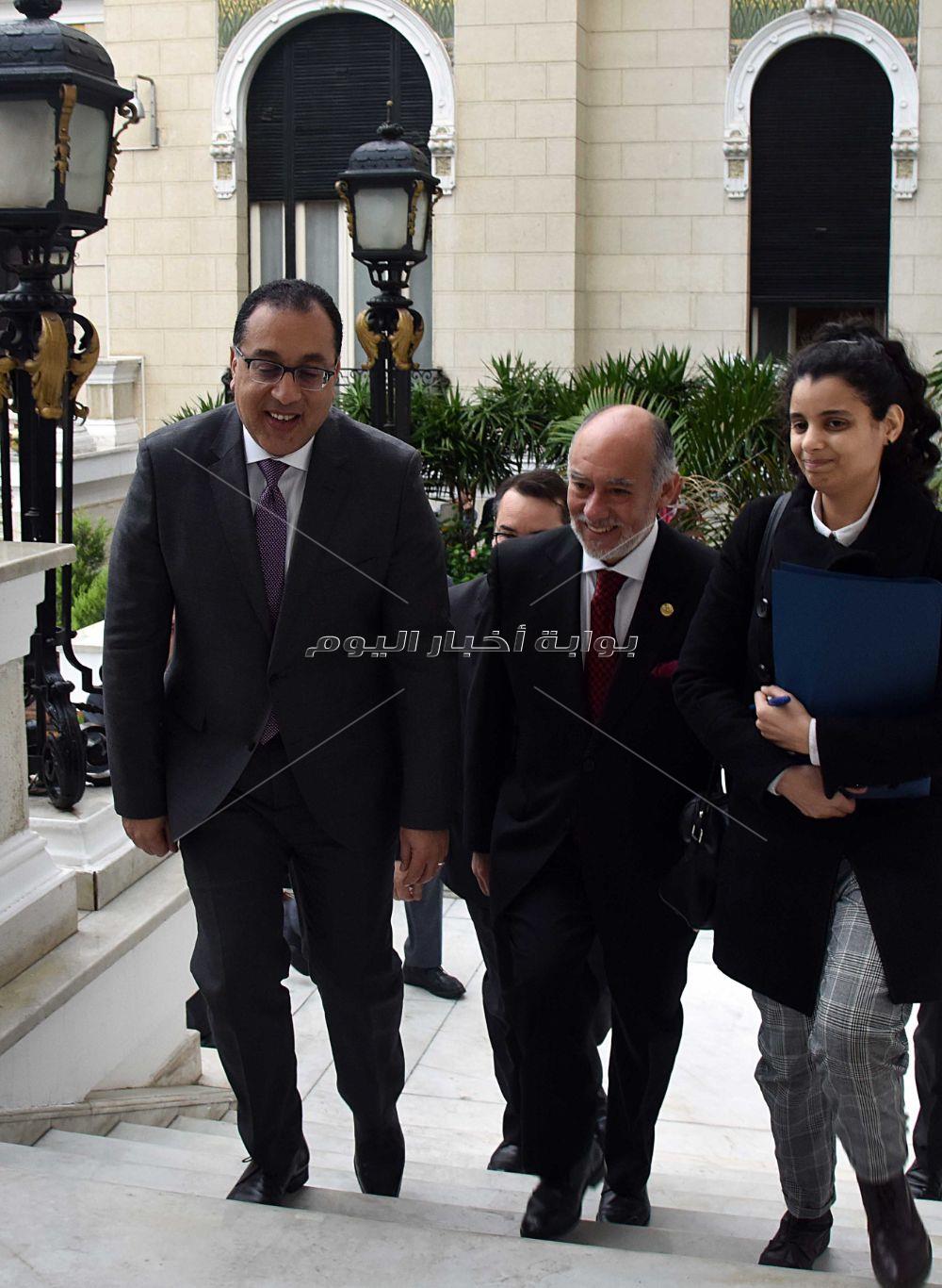 رئيس الوزراء يستقبل رئيس برلمان شيلى _ تصوير:أشرف شحاتة