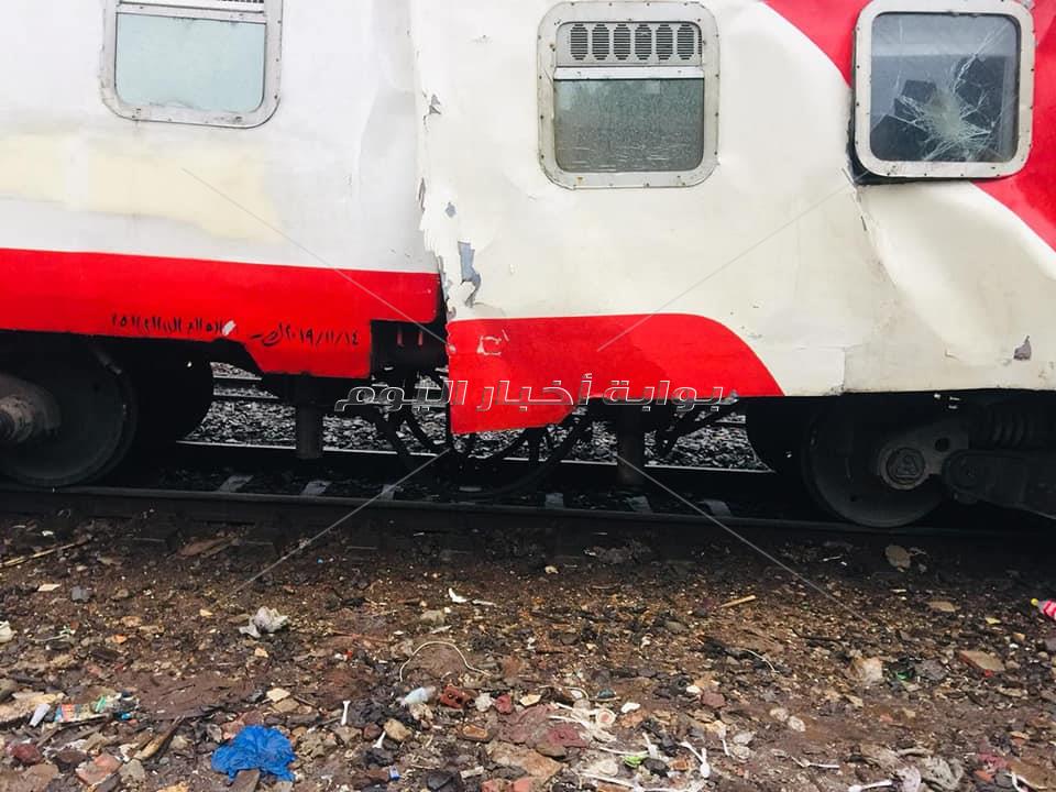وزير النقل يتفقد حادث قطاري روض الفرج