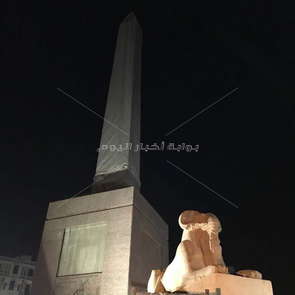 صور جديدة لنقل 4 كباش وتثبيتها وتزين ميدان التحرير
