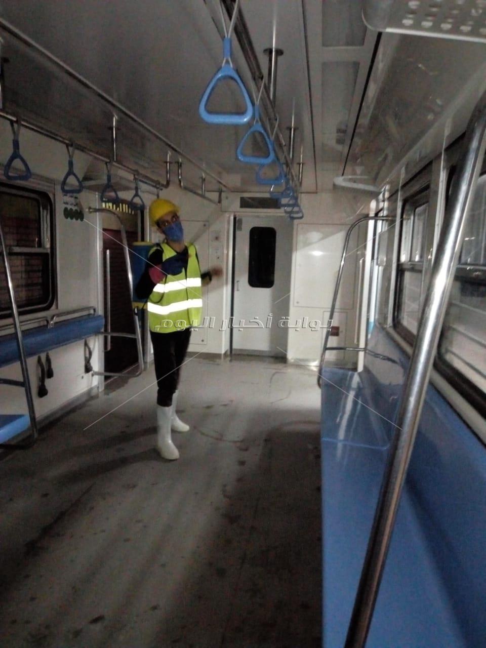 مترو الأنفاق يواصل إجراءات التعقيم ضد كورونا