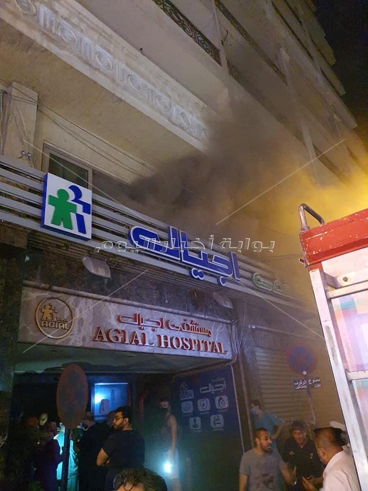 حريق هائل بمستشفى أجيال في الإسكندرية.