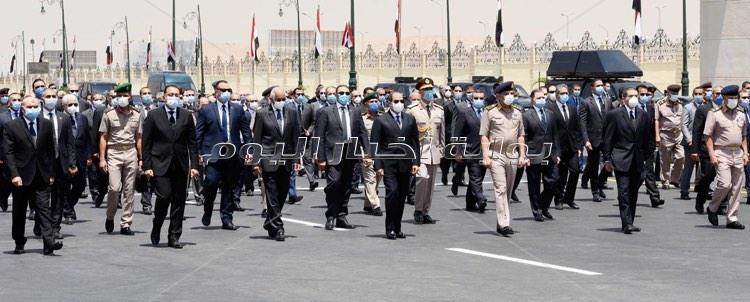 رئيس الجمهورية يتقدم الجنازة العسكرية للفريق محمد العصار