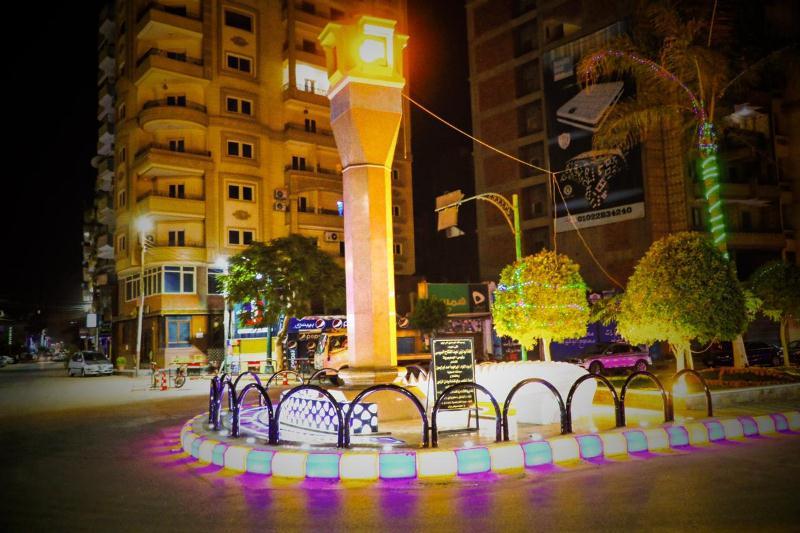 مدينة شبين الكوم تتزين ليلة عيد الاضحى المبارك.صور