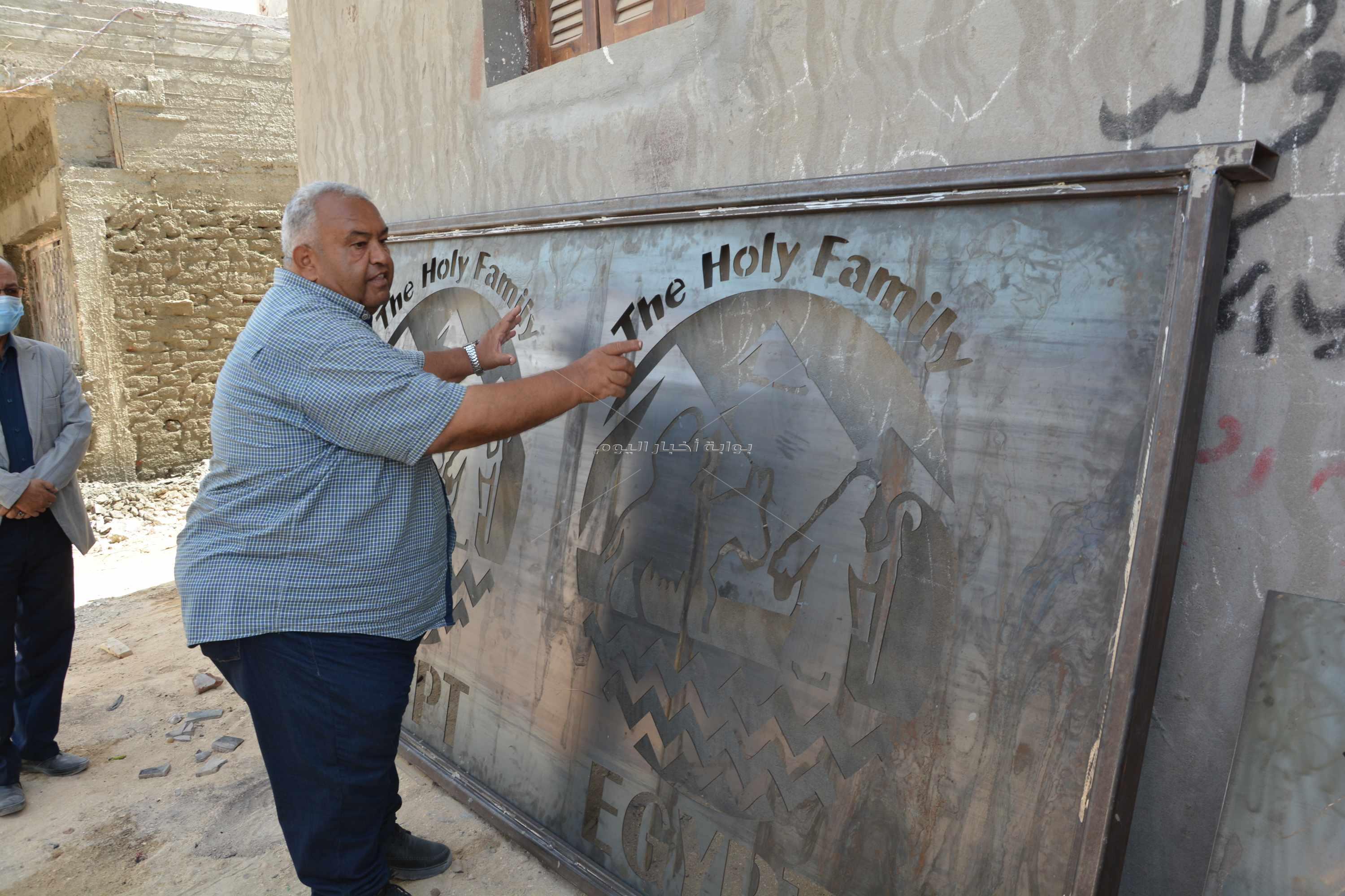 محافظ المنيا يتابع أعمال المرحلة الثانية للتطوير الشامل لمسار العائلة المقدسة بدير جبل الطير