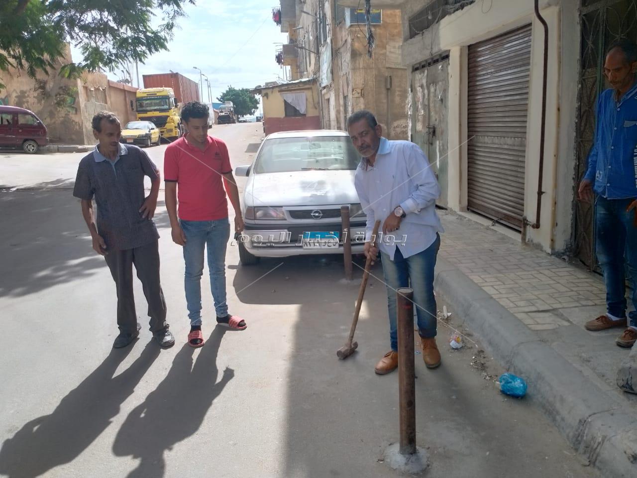 حملات ازالة مكبرة لإزالة إشغالات الطريق بأحياء الإسكندرية  