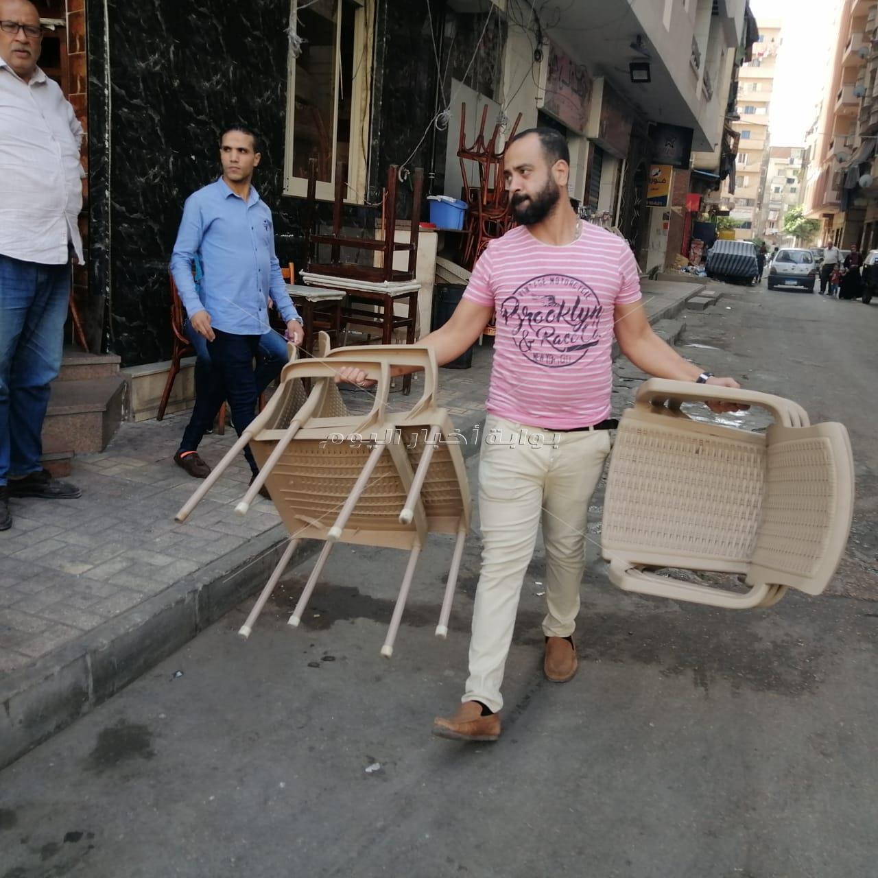 حملات ازالة مكبرة لإزالة إشغالات الطريق بأحياء الإسكندرية  