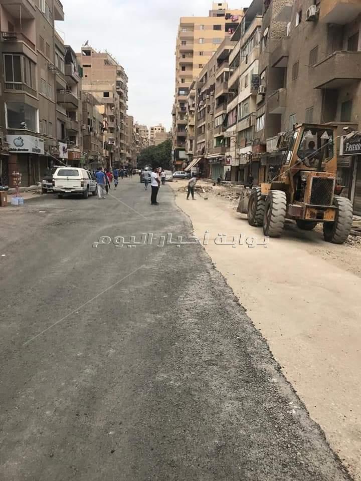 صور| رفع كفاءه الانترلوك بشارع الهرم و تطوير شارع ضياء بالطالبية